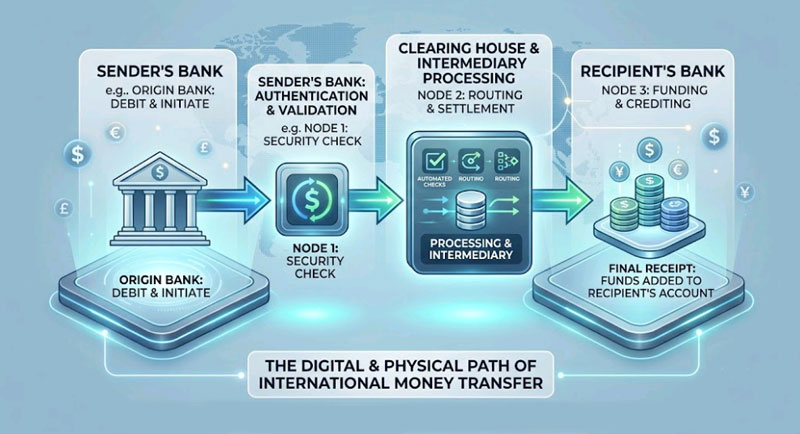  money transfer processing timeline diagram