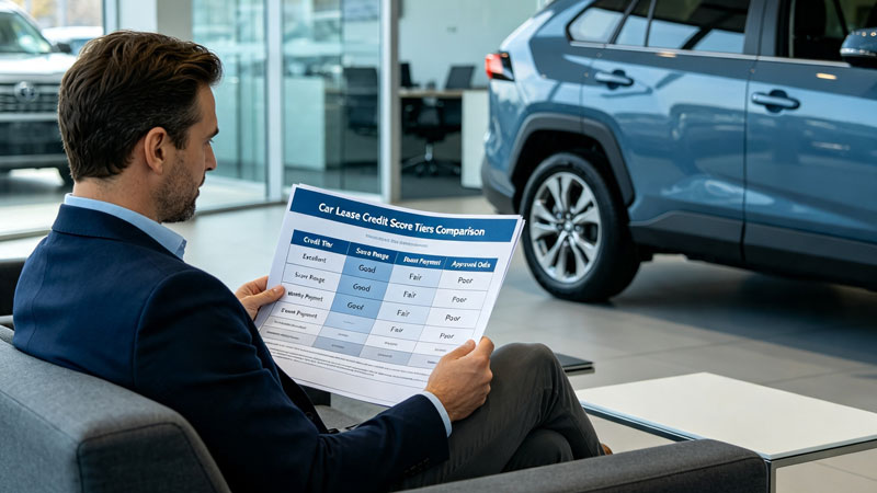 Car lease credit score tiers comparison chart